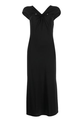 Patrizia Pepe twist-detail midi dress - Schwarz