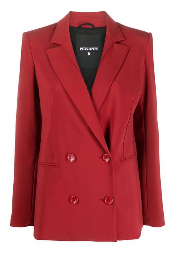 Patrizia Pepe feather-detailing double-breasted blazer - Rot