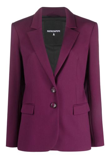 Patrizia Pepe Two-button flannel blazer - Violett