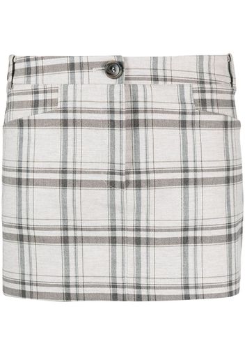 Patrizia Pepe check-print mini skirt - Grau