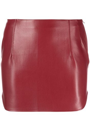 Patrizia Pepe Essential faux-leather mini skirt - Rot