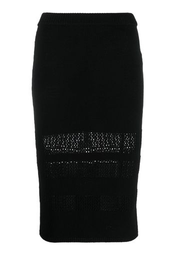 Patrizia Pepe Viscose mesh skirt - Schwarz