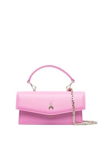 Patrizia Pepe logo-plaque leather tote bag - Rosa