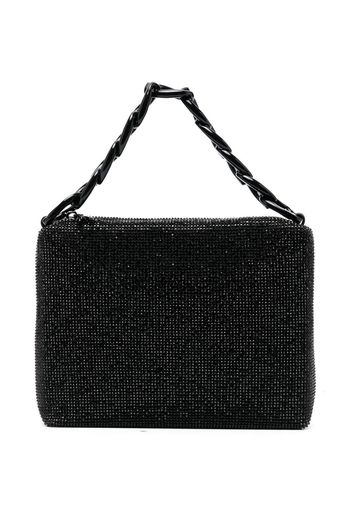 Patrizia Pepe Maxichain rhinestone tote bag - Schwarz