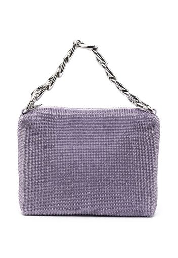 Patrizia Pepe Maxichain rhinestone-embellished tote bag - Violett