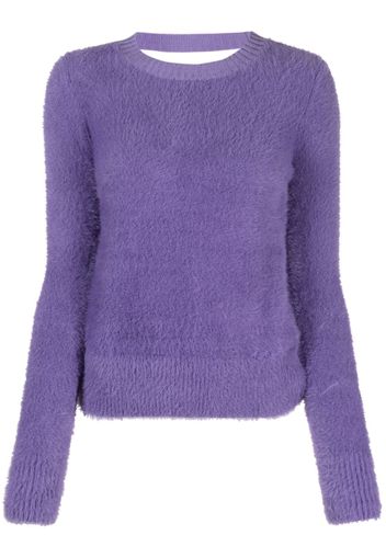 Patrizia Pepe brushed-effect crew-neck jumper - Violett