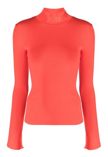 Patrizia Pepe Fein gestrickter Pullover - Orange