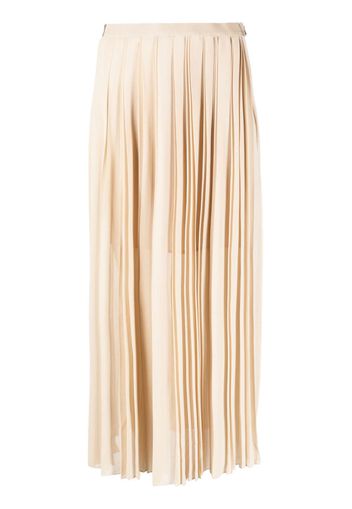 Patrizia Pepe high-waisted pleated long skirt - Nude