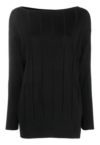 Patrizia Pepe boat-neck knitted jumper - Schwarz