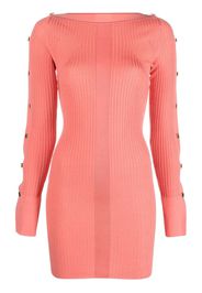 Patrizia Pepe ribbed knit mini dress - Rosa