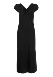 Patrizia Pepe twist-detail midi dress - Schwarz