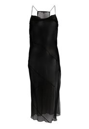 Patrizia Pepe Camisole-Kleid aus Seidensatin - Schwarz