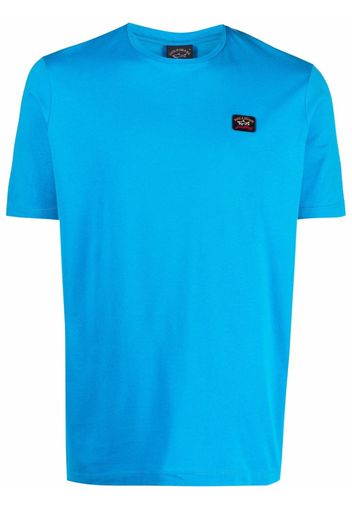 Paul & Shark logo-patch cotton T-shirt - Blau