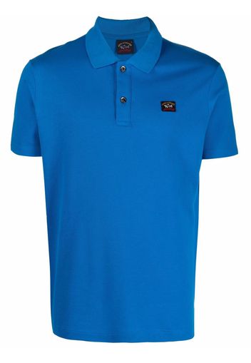 Paul & Shark chest logo-patch polo shirt - Blau