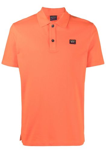 Paul & Shark Poloshirt mit Logo-Patch - Orange