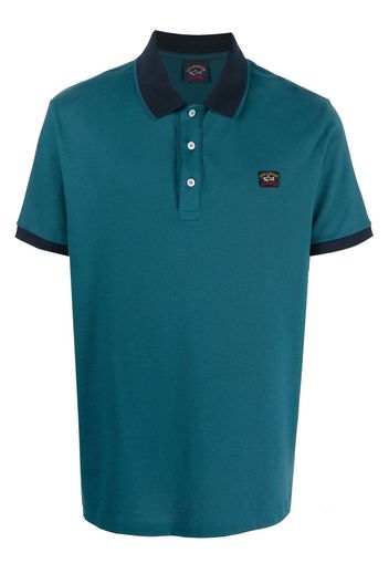 Paul & Shark logo-patch polo shirt - Blau