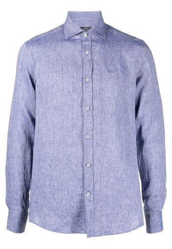 Paul & Shark 'Save The Sea' linen shirt - Blau