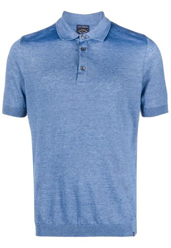 Paul & Shark linen short-sleeve polo shirt - Blau