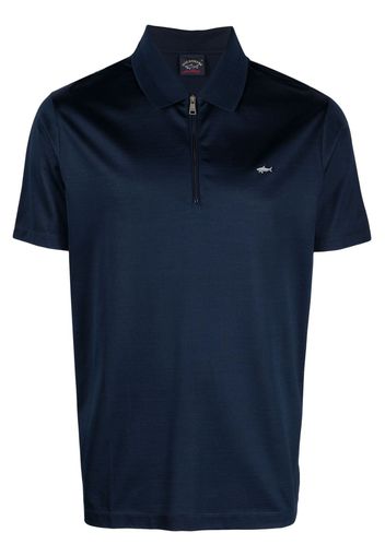 Paul & Shark zip-fastening organic-cotton polo shirt - Blau