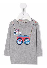 Paul Smith Junior binoculars-motif cotton T-Shirt - Grau