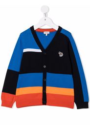 Paul Smith Junior Big-Pony panelled cardigan - Blau