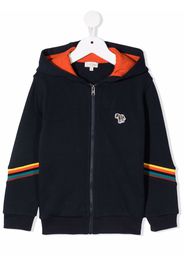 Paul Smith Junior logo zipped hoodie - Blau