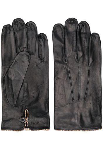 PAUL SMITH Handschuhe mit Streifen - Schwarz