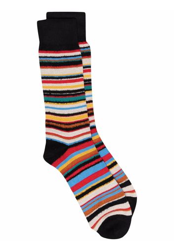 PAUL SMITH Gestreifte Stricksocken - Schwarz