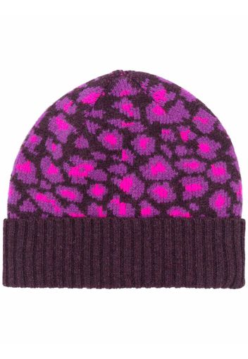 PAUL SMITH Beanie mit Leopardenmuster - Rosa