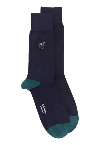 PAUL SMITH embroidered-logo socks - Blau