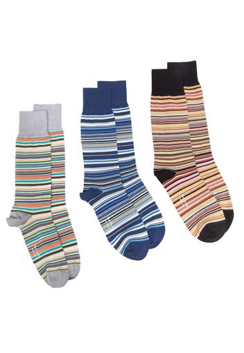 Paul Smith pack of three socks - Blau