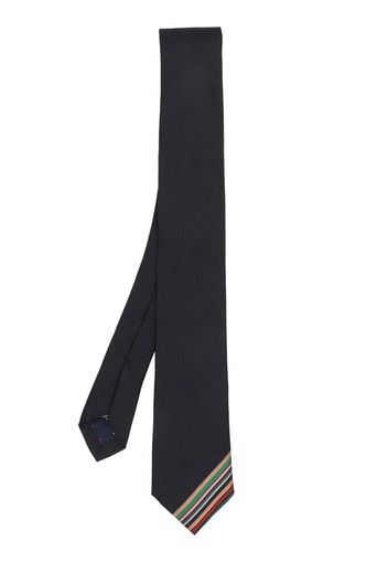 Paul Smith stripe-detail silk tie - Schwarz