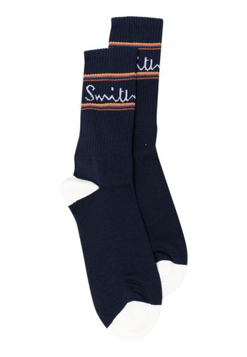 Paul Smith Socken mit Intarsien-Logo - Blau