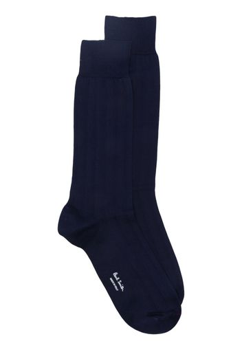 Paul Smith ribbed-knit organic-cotton socks - Blau