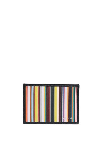 Paul Smith artist-stripe card holder - Schwarz