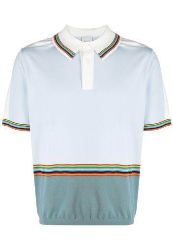 Paul Smith Signature Stripe short-sleeve polo shirt - Blau