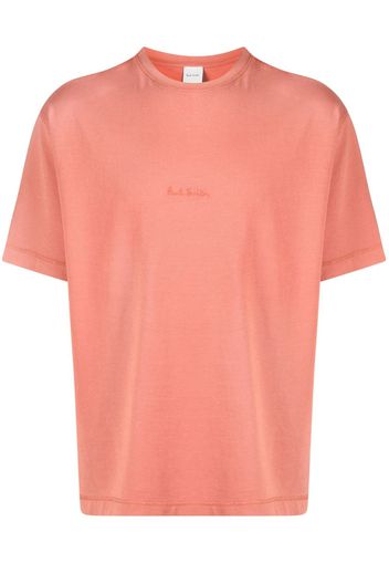 Paul Smith embroidered-logo cotton T-shirt - Orange