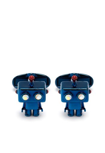 Paul Smith Robot metallic cufflinks - Blau