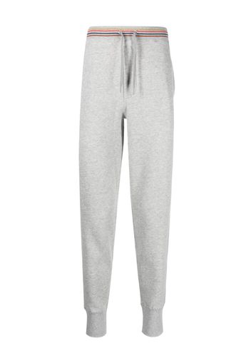 Paul Smith logo-patch cotton track pants - Grau