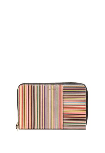 Paul Smith Signature Stripe leather zipped wallet - Mehrfarbig