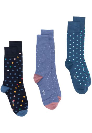 Paul Smith polka-dot print sock pack - Blau