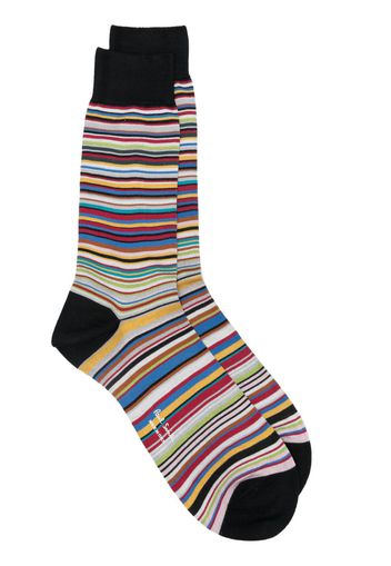 Paul Smith striped ankle socks - Schwarz