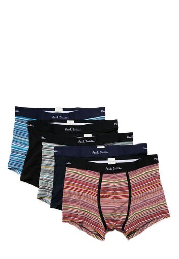 Paul Smith logo-waistband striped boxers (pack of five) - Mehrfarbig