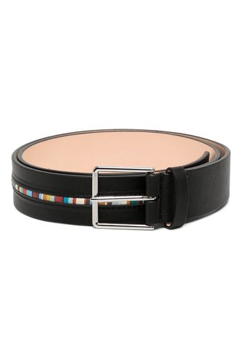 Paul Smith signature-stripe leather belt - Schwarz