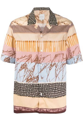 Paul Smith graphic-print short-sleeved shirt - Blau