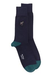 PAUL SMITH embroidered-logo socks - Blau