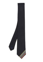 Paul Smith stripe-detail silk tie - Schwarz