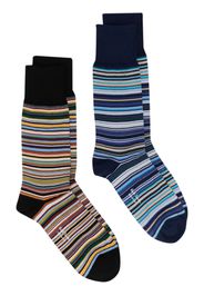 Paul Smith two-pack striped cotton socks - Blau