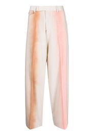 Paul Smith mid-rise wide-leg wool trousers - Braun