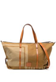 Paul Smith logo-patch canvas holdall bag - Braun